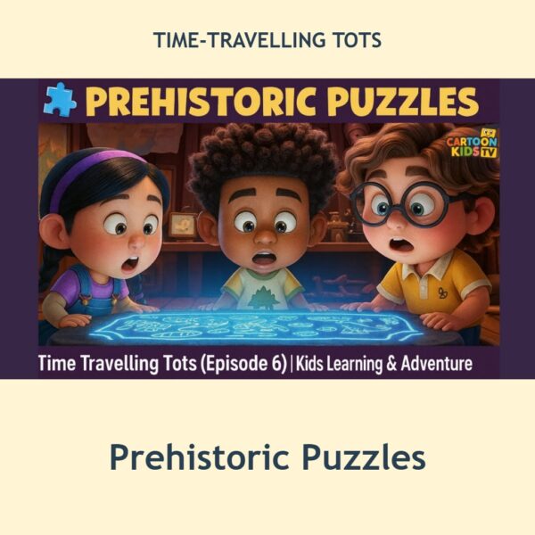 Prehistoric Puzzles episode artwork from Time Travelling Tots
