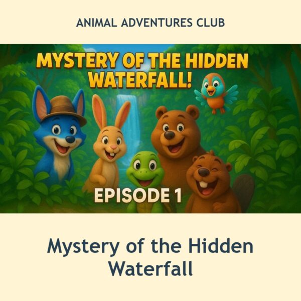 Mystery of the Hidden Waterfall episode artwork from Animal Adventures Club